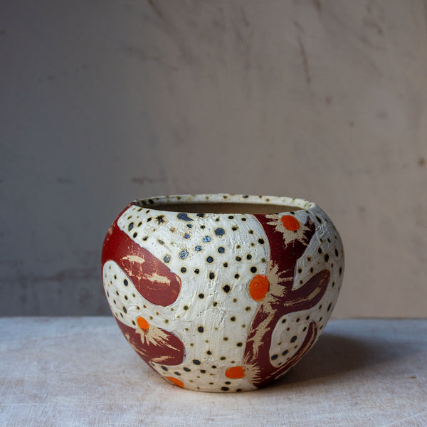 Flaming Fronds - Orb Vase