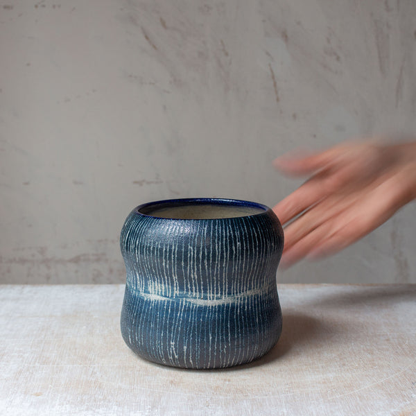 Painterly Blue Steel - Peanut Planter