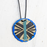 Pendant - Mask Electric blue