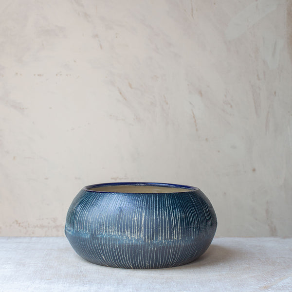 Painterly Blue Steel - Pod Planter