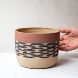 Ikat Stripe - Lg Planter