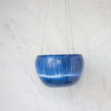 SECOND - BLUE STEEL HANGING PLANTER