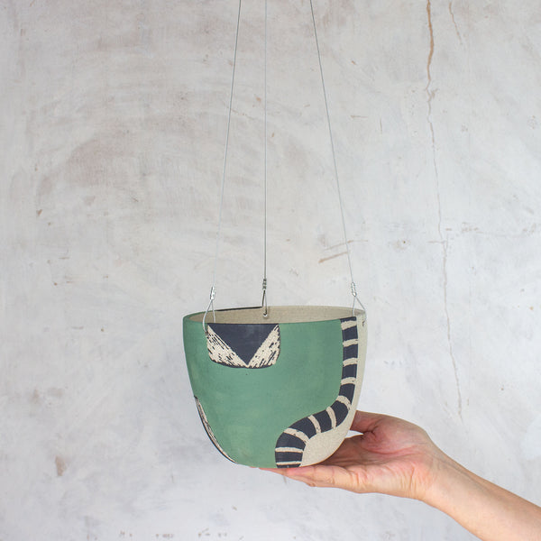 Moss Pathways - Lg Rounded Hanging Planter