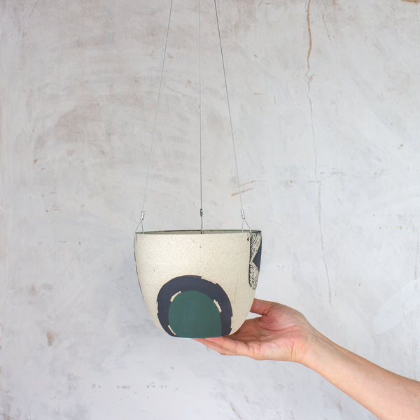 Moss Pathways - Lg Rounded Hanging Planter