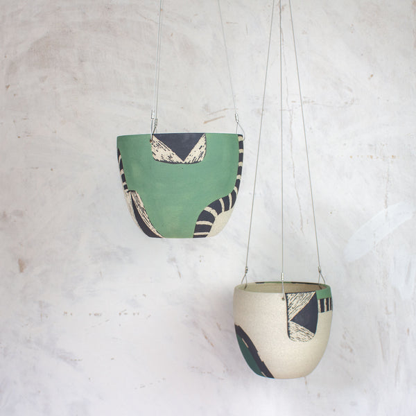 Moss Pathways - Lg Rounded Hanging Planter