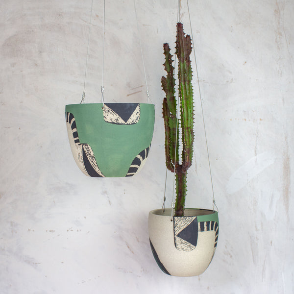 Moss Pathways - Lg Rounded Hanging Planter