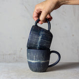 Painterly Blue Steel - Rounded Mug