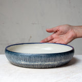 Painterly Blue Steel - Rounded Platter