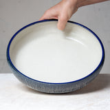 Painterly Blue Steel - Rounded Platter