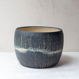 Painterly blue Steel  - Rounded XL Planter