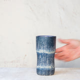 Painterly Blue Steel - Contoured Vase