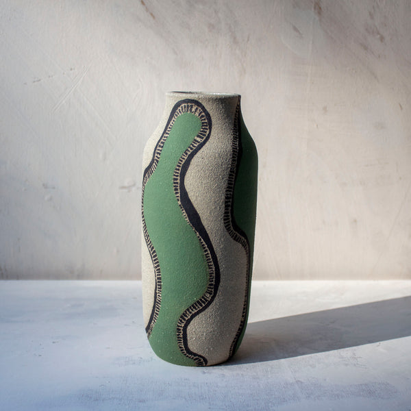 Moss Tracks - Slender Vase