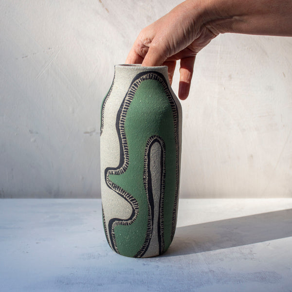Moss Tracks - Slender Vase