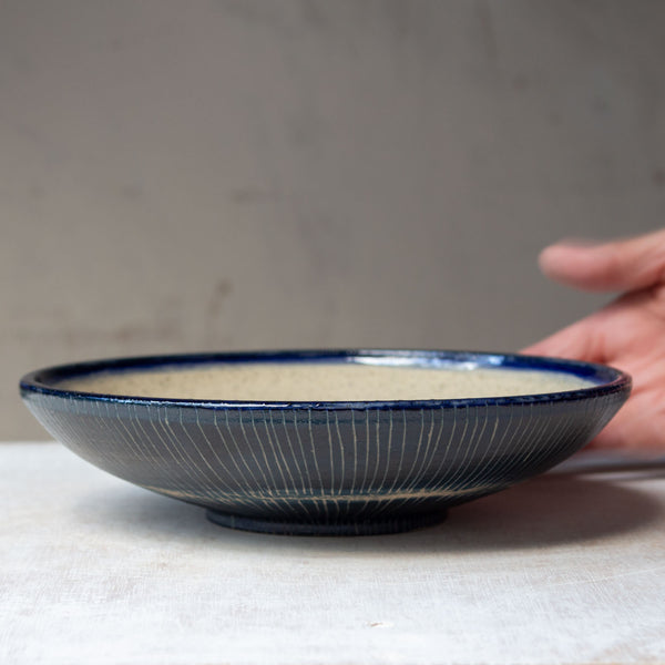 Painterly Blue Steel - Med Platter