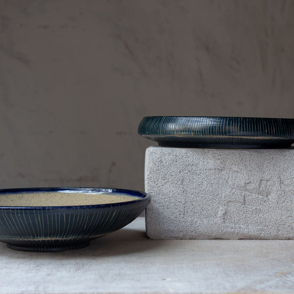 Painterly Blue Steel - Deep Plate