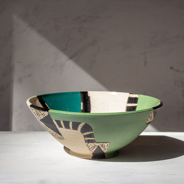 Moss Pathways - Splayed Bowl
