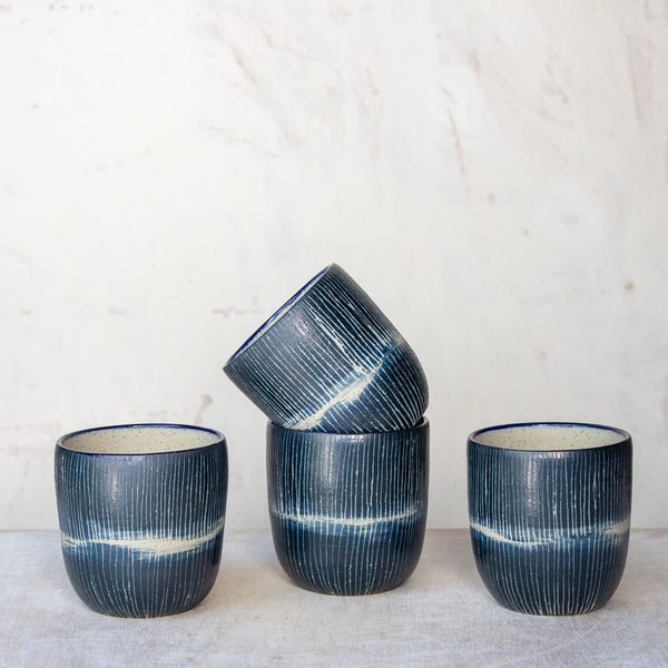 Painterly Blue Steel - Rounded Tumbler