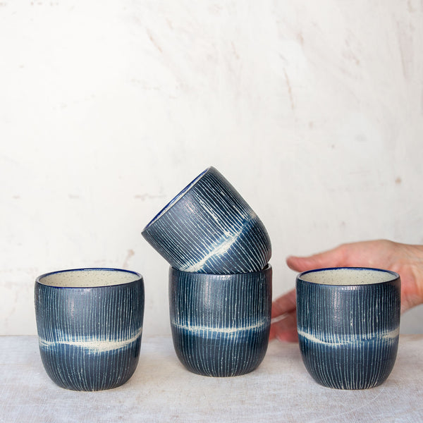 Painterly Blue Steel - Rounded Tumbler