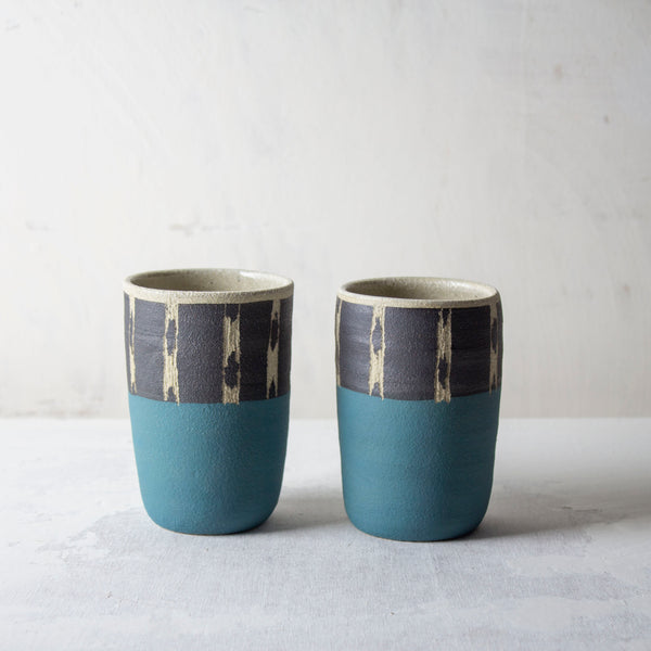 Ikat Stripe Teal - Tumbler