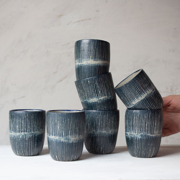 Painterly Blue Steel - Tumbler