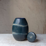 Painterly Blue Steel - Urn Vase