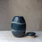 Painterly Blue Steel - Urn Vase