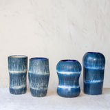 Painterly Blue Steel - Angled Vase