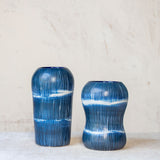 Painterly Blue Steel - Enclosed Vase