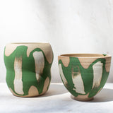 Slip Brushstrokes - Contoured Vessel