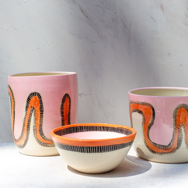 Pink Landscape - Lg Planter