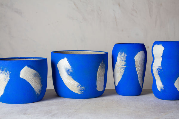 Slip Brushstrokes - Planter