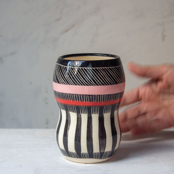 Textured Weave - Med Contored Vase