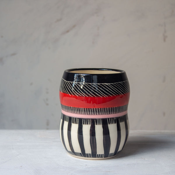 Textured Weave - Sm Contored Vase