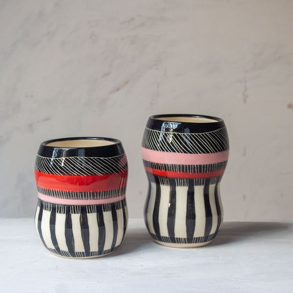 Textured Weave - Med Contored Vase