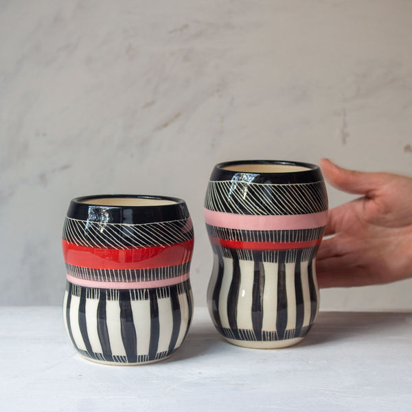 Textured Weave - Sm Contored Vase