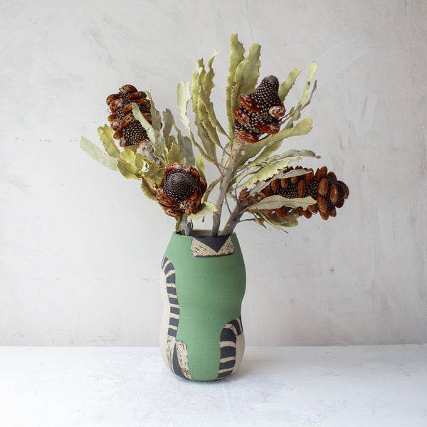 Moss Pathways - Bulbous Vase