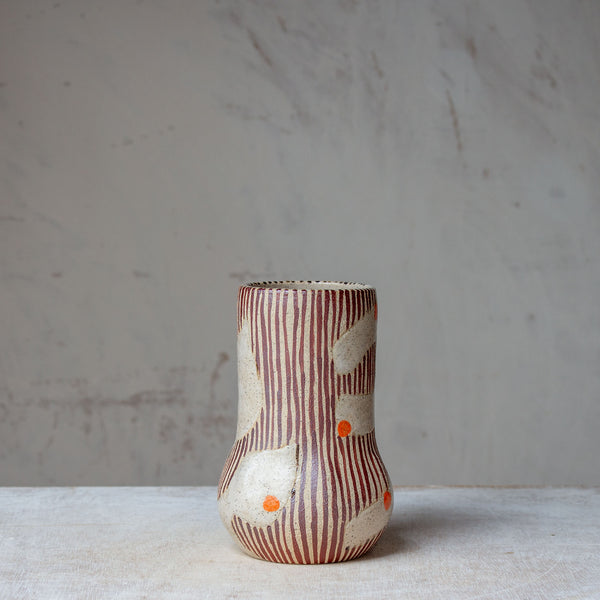 Flaming Fronds - Bulbous Vase