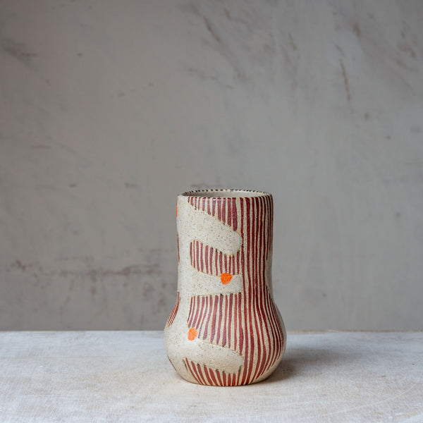 Flaming Fronds - Bulbous Vase