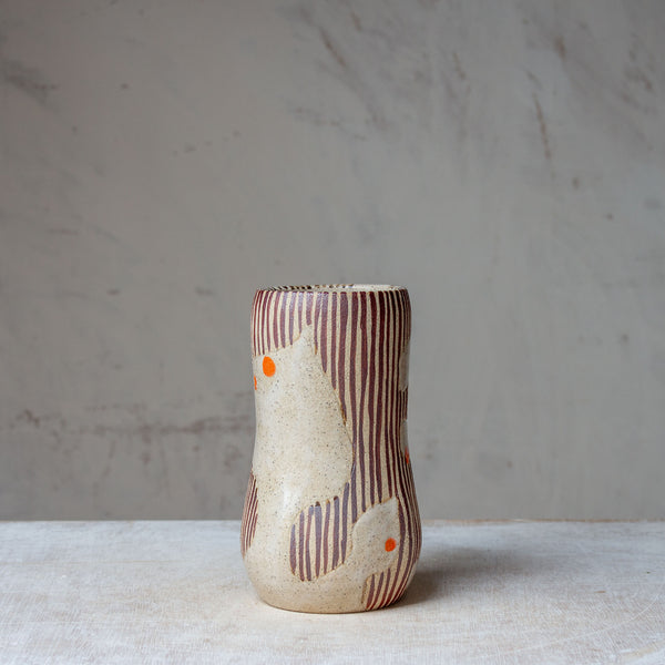 Flaming Fronds - Bulbous Vase