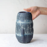 Painterly Blue Steel - Distorted Vase