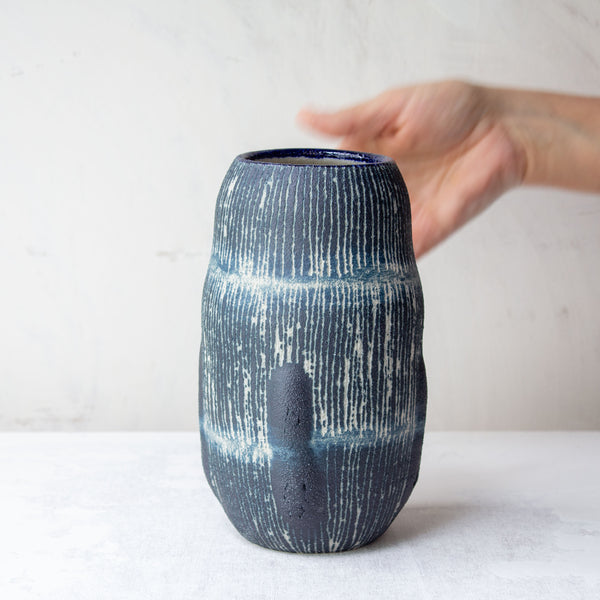 Distorted Vase Painterly Blue Steel - Distorted Vase | TRADE the MARK