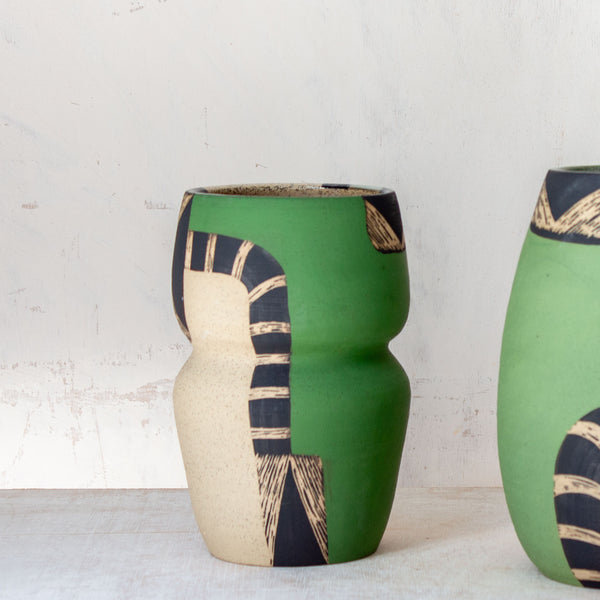 Moss Pathways - Contoured Vase