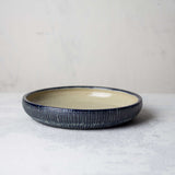 SAMPLE - Painterly Blue Steel - Small Shallow Bowl