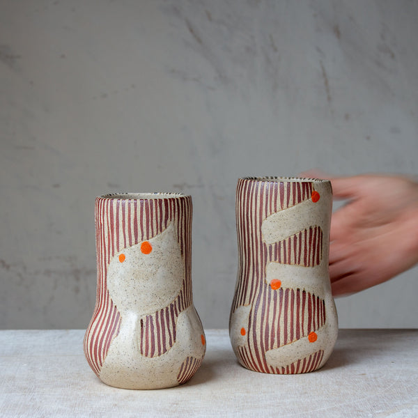 Flaming Fronds - Bulbous Vase