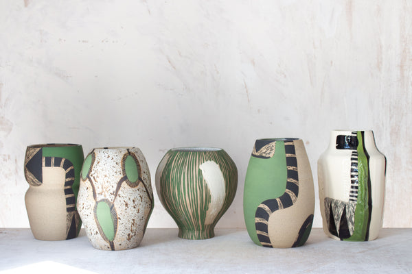 Moss Pathways - Contoured Vase