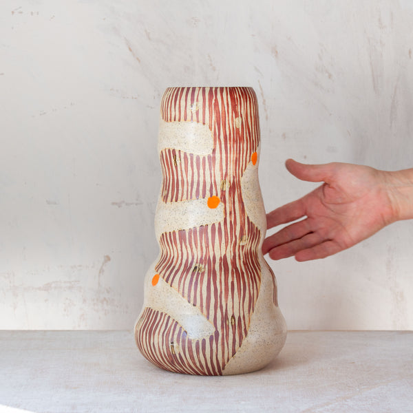 Flaming Fronds - XLg Figurative Vase