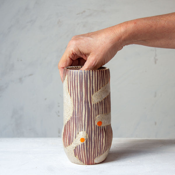 Flaming Fronds - Distorted Vase