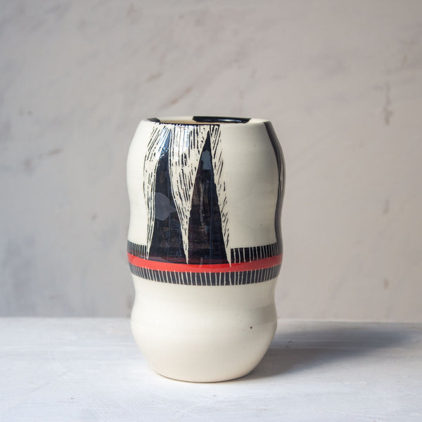 Geo - Med Contored Vase