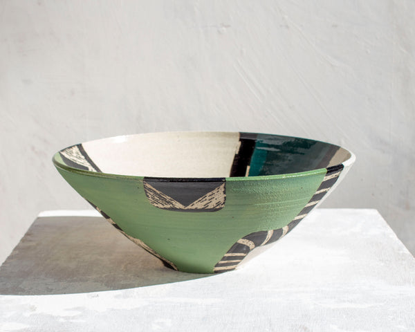 Moss Pathways - Splayed Bowl