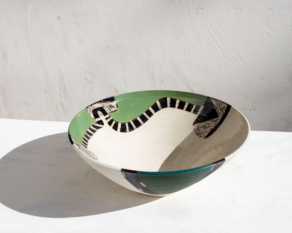 Moss Pathways - Splayed Bowl